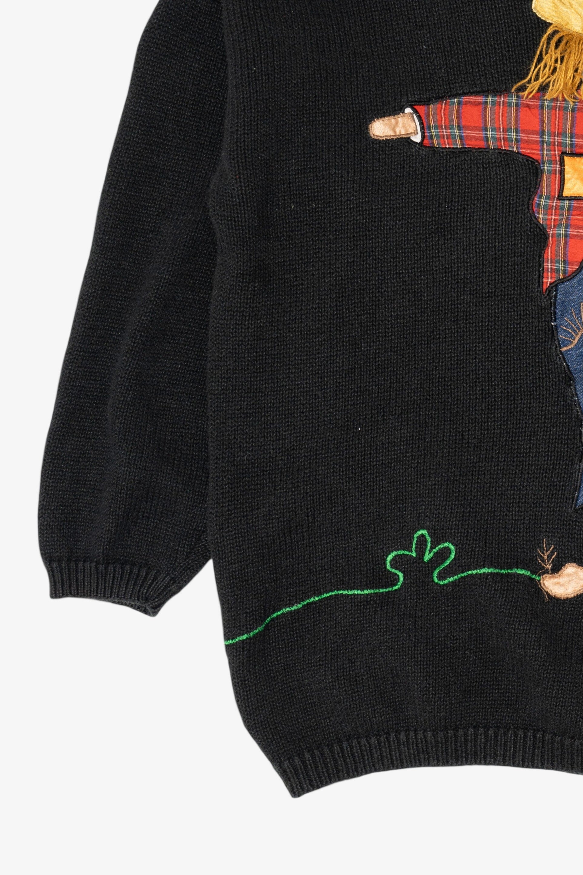 Vintage Scarecrow Autumn Harvest Colleen's Collectibles Halloween Sweater (1990s)