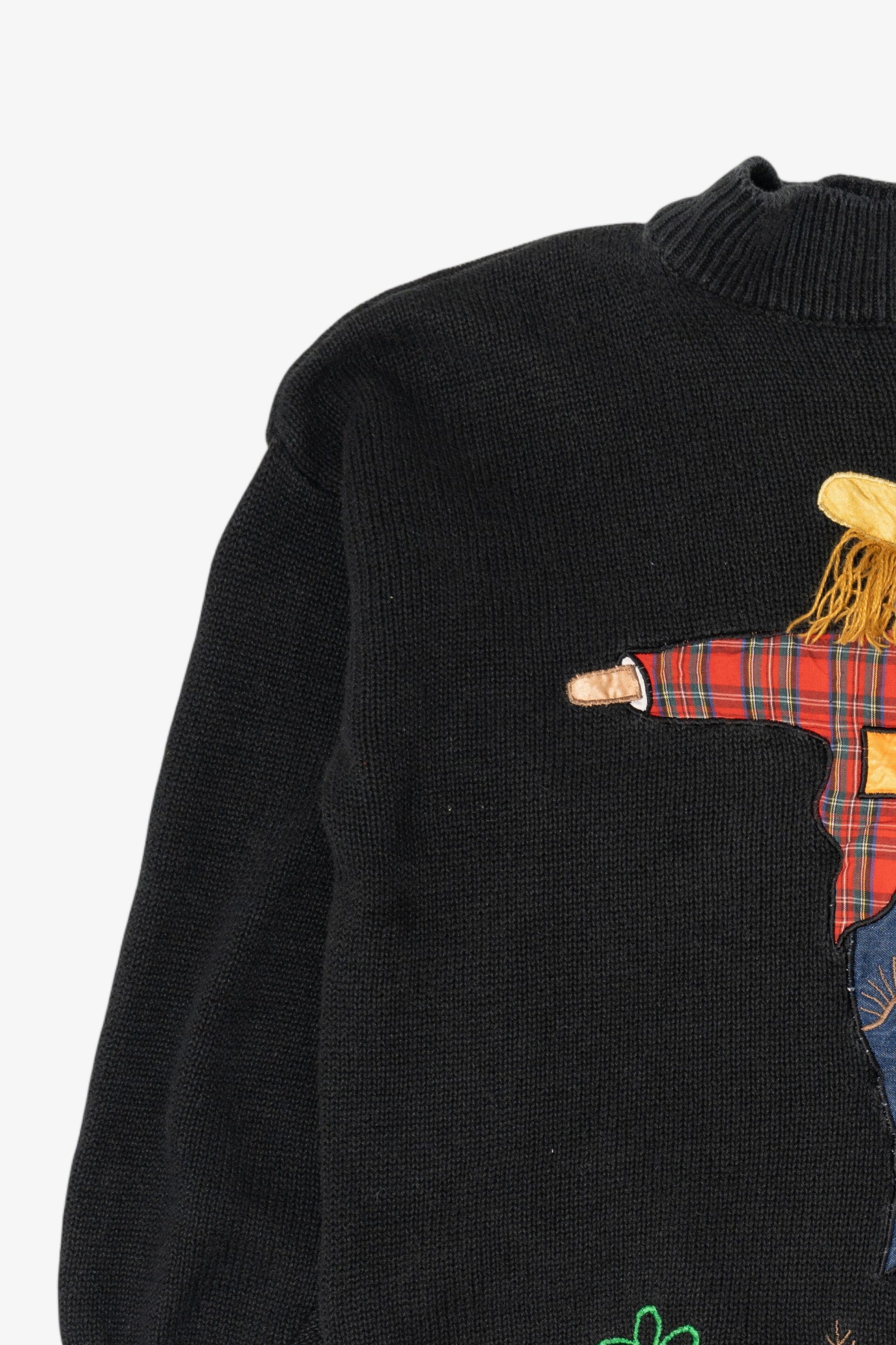 Vintage Scarecrow Autumn Harvest Colleen's Collectibles Halloween Sweater (1990s)