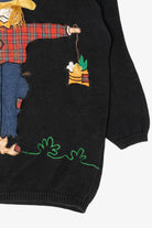 Vintage Scarecrow Autumn Harvest Colleen's Collectibles Halloween Sweater (1990s)