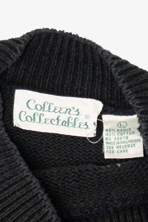 Vintage Scarecrow Autumn Harvest Colleen's Collectibles Halloween Sweater (1990s)