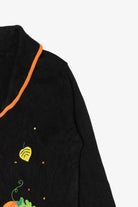 Vintage Black Tiara Pumpkin Patch Halloween Cardigan (1990s)