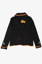 Vintage Black Tiara Pumpkin Patch Halloween Cardigan (1990s)