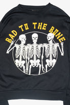 "Bad to the Bone" Skeletons Halloween Sweatshirt (2010s)