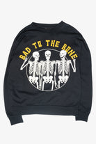 "Bad to the Bone" Skeletons Halloween Sweatshirt (2010s)
