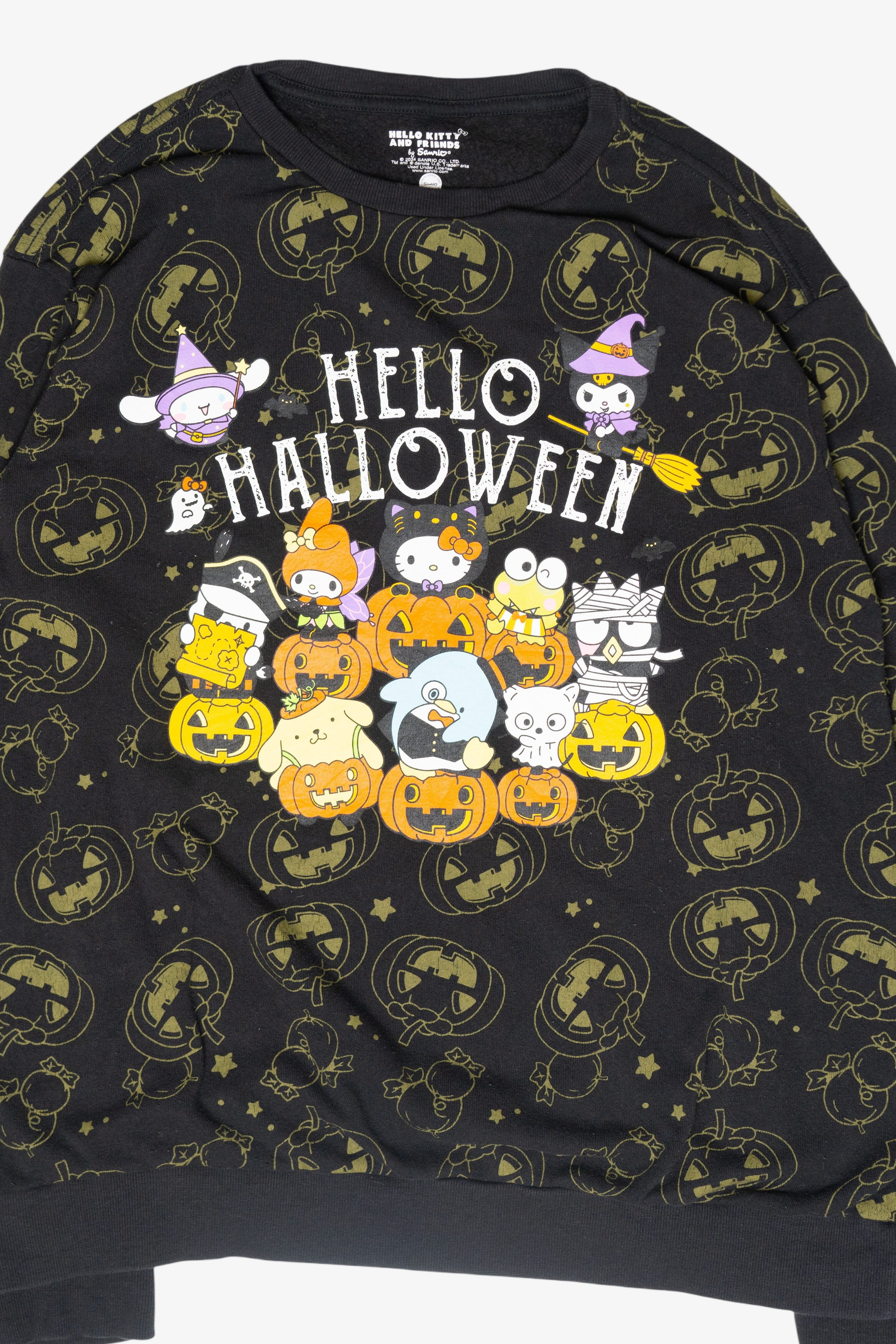"Hello Halloween" Sanrio Halloween Sweatshirt (2010s)