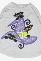 Witch Hat Black Cats Vintage Halloween Sweatshirt (2000s)