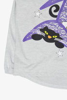 Witch Hat Black Cats Vintage Halloween Sweatshirt (2000s)