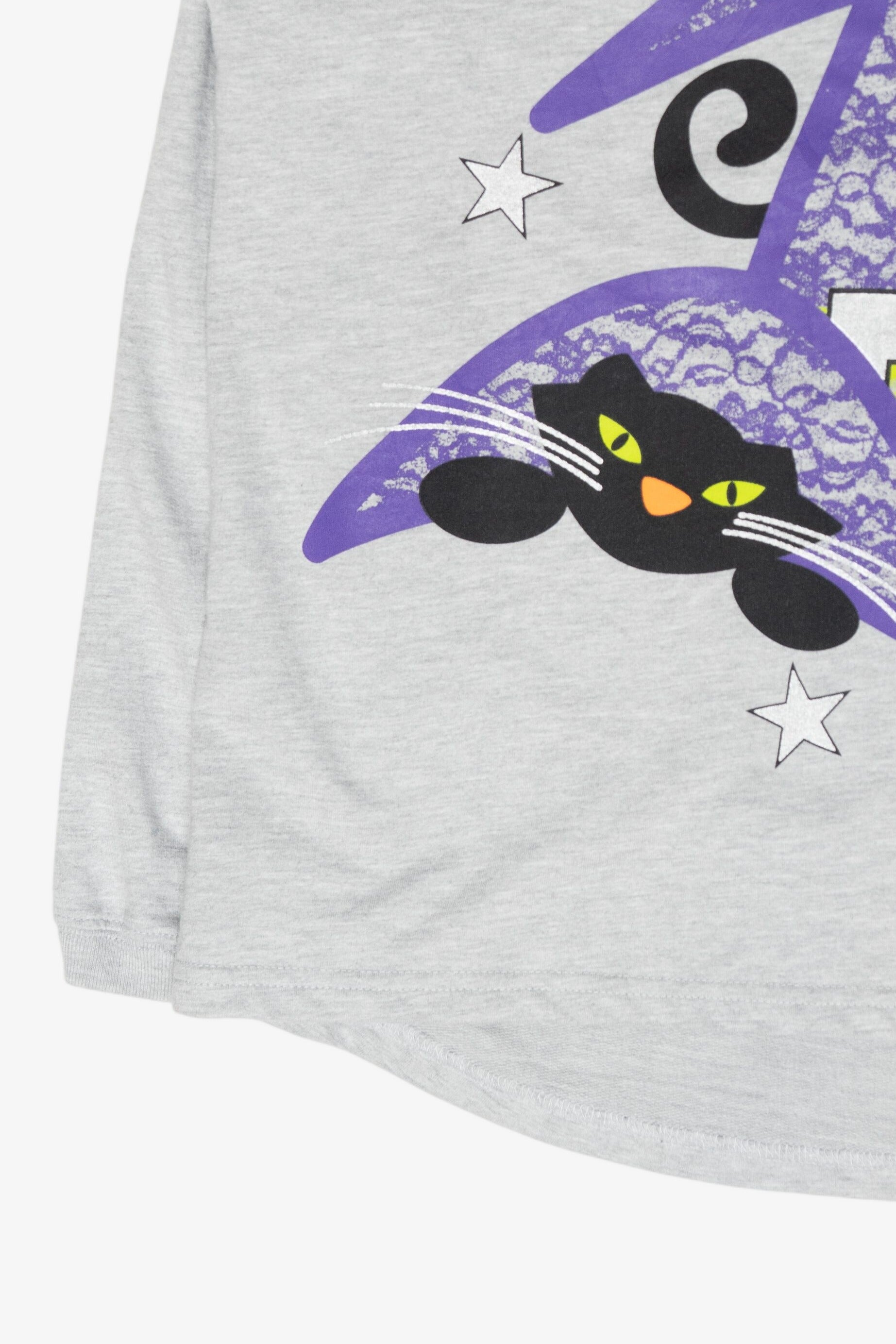 Witch Hat Black Cats Vintage Halloween Sweatshirt (2000s)
