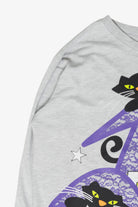 Witch Hat Black Cats Vintage Halloween Sweatshirt (2000s)