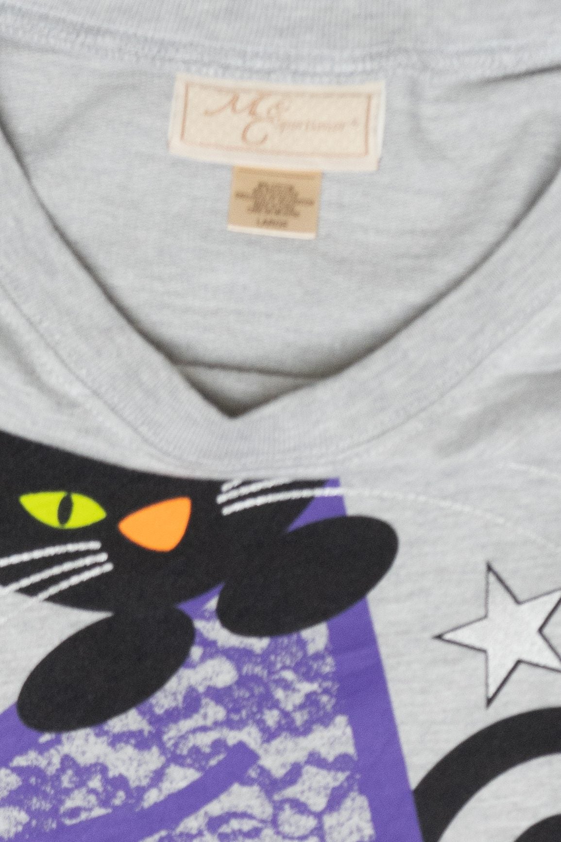 Witch Hat Black Cats Vintage Halloween Sweatshirt (2000s)