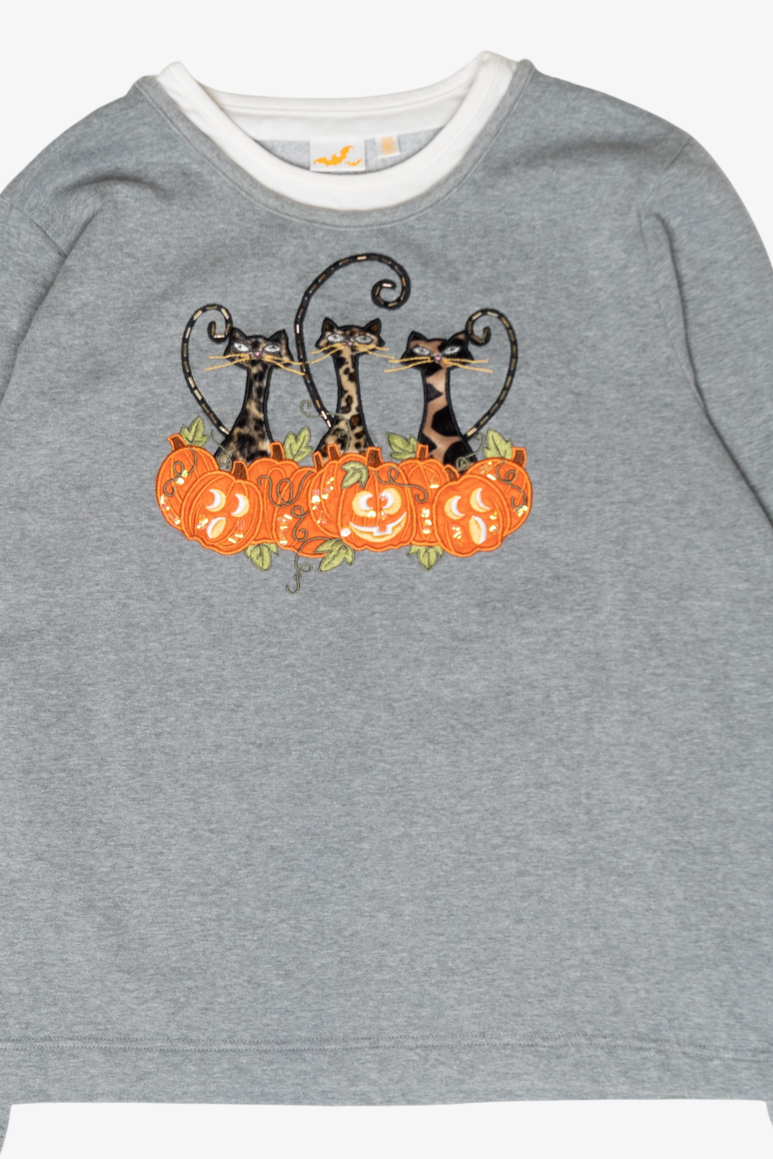 Cats Pumpkins Vintage Halloween Sweatshirt (2000s)