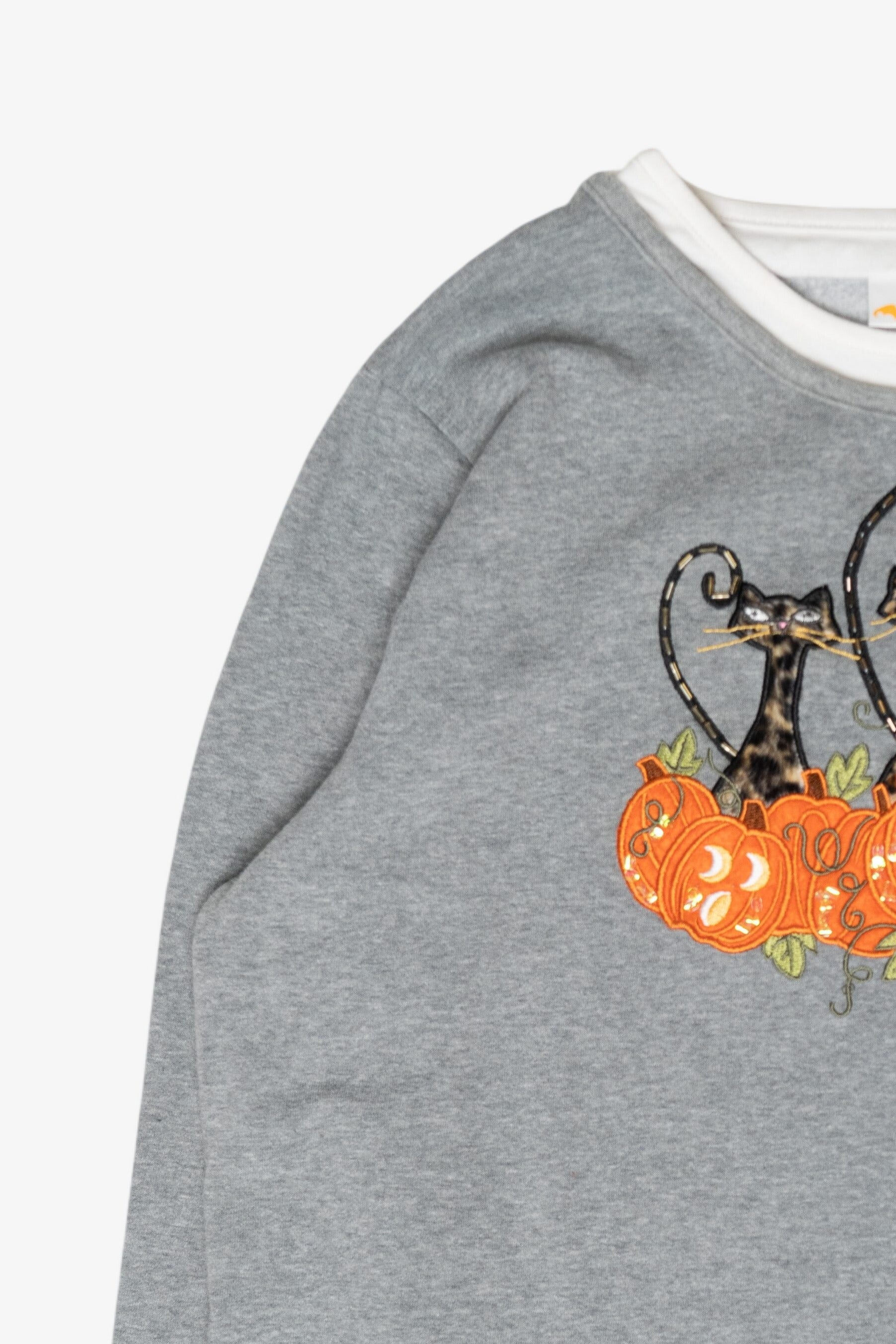 Cats Pumpkins Vintage Halloween Sweatshirt (2000s)