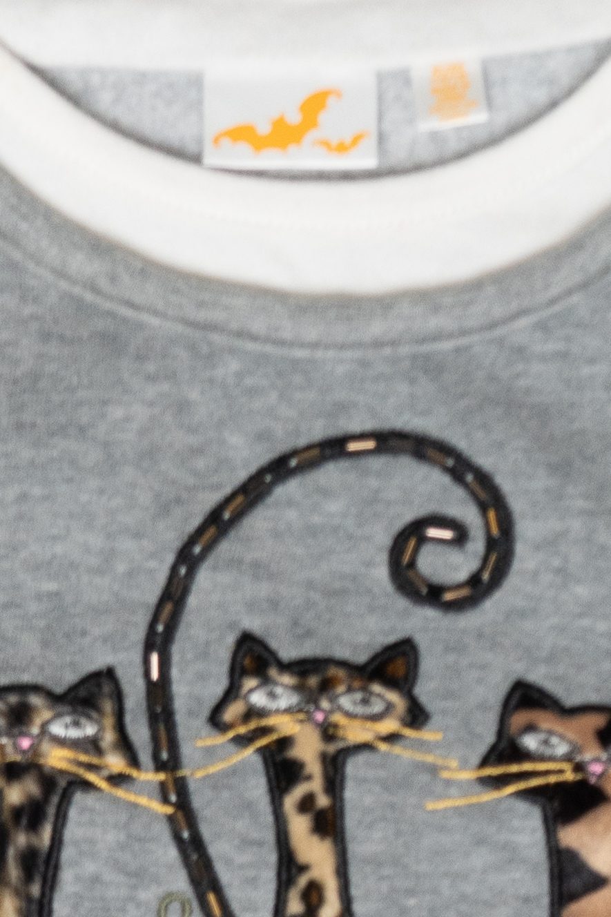 Cats Pumpkins Vintage Halloween Sweatshirt (2000s)