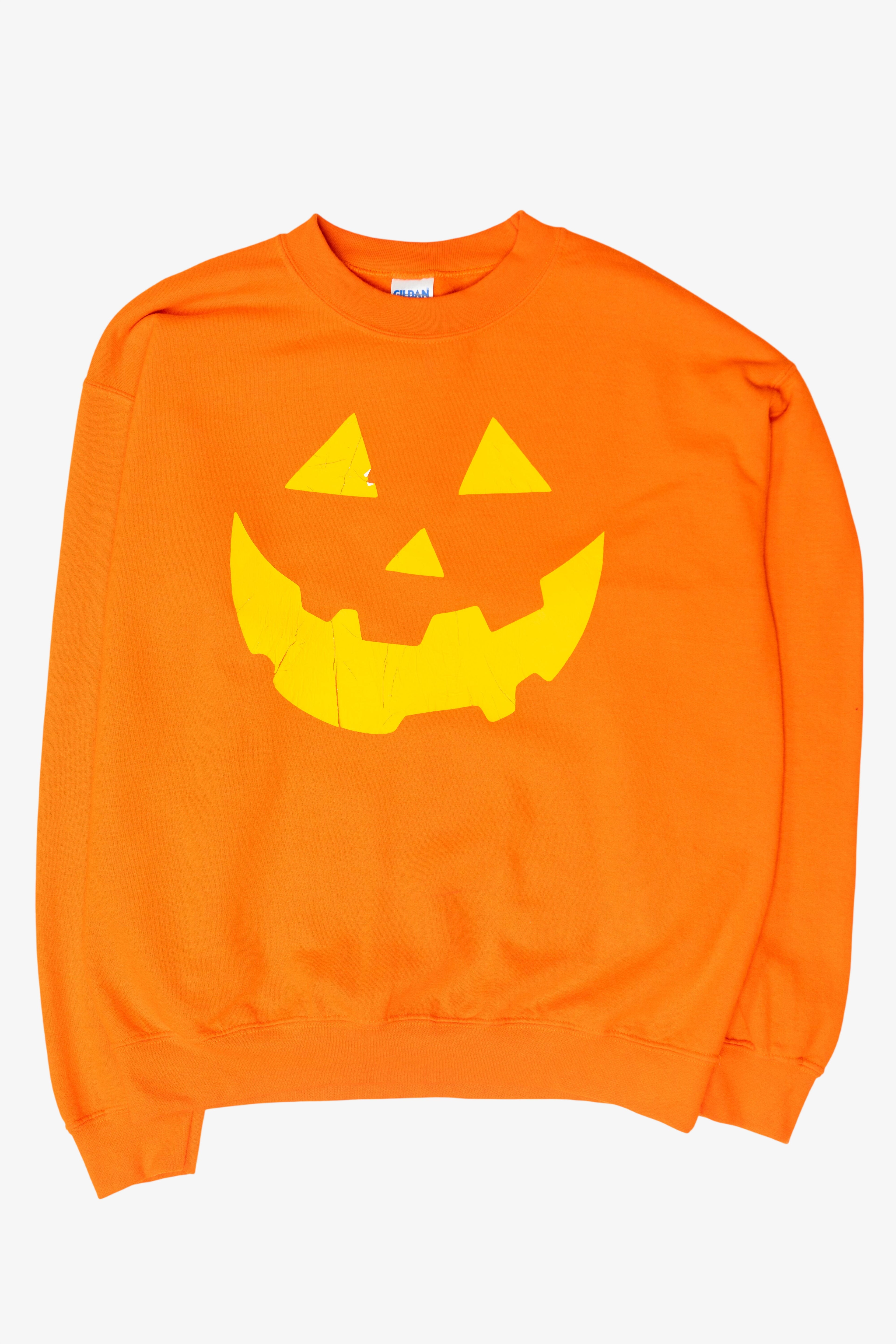 Jack O' Lantern Face Vintage Halloween Sweatshirt (2000s)