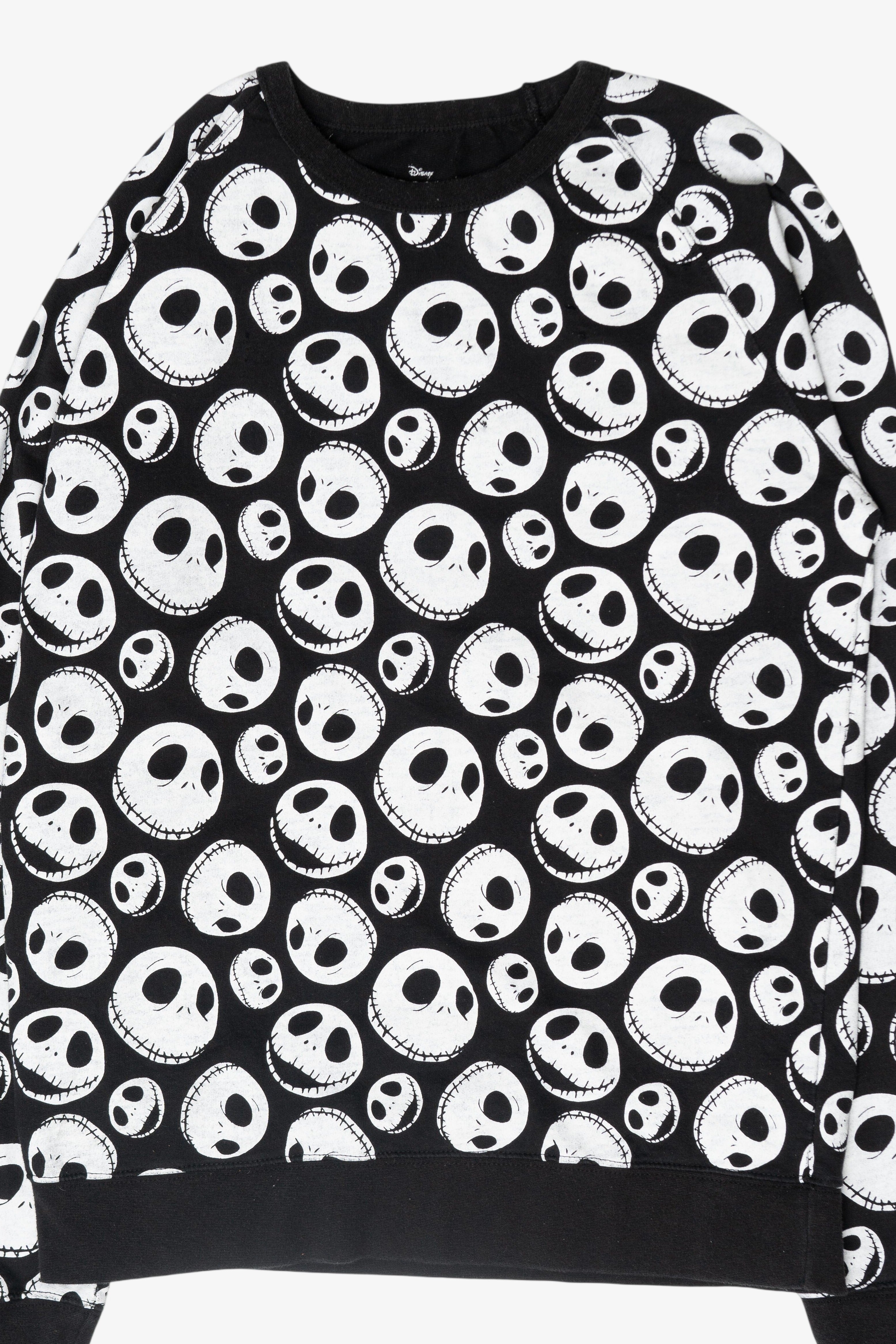 Jack Skellington Face Pattern Halloween Sweatshirt (2010s)