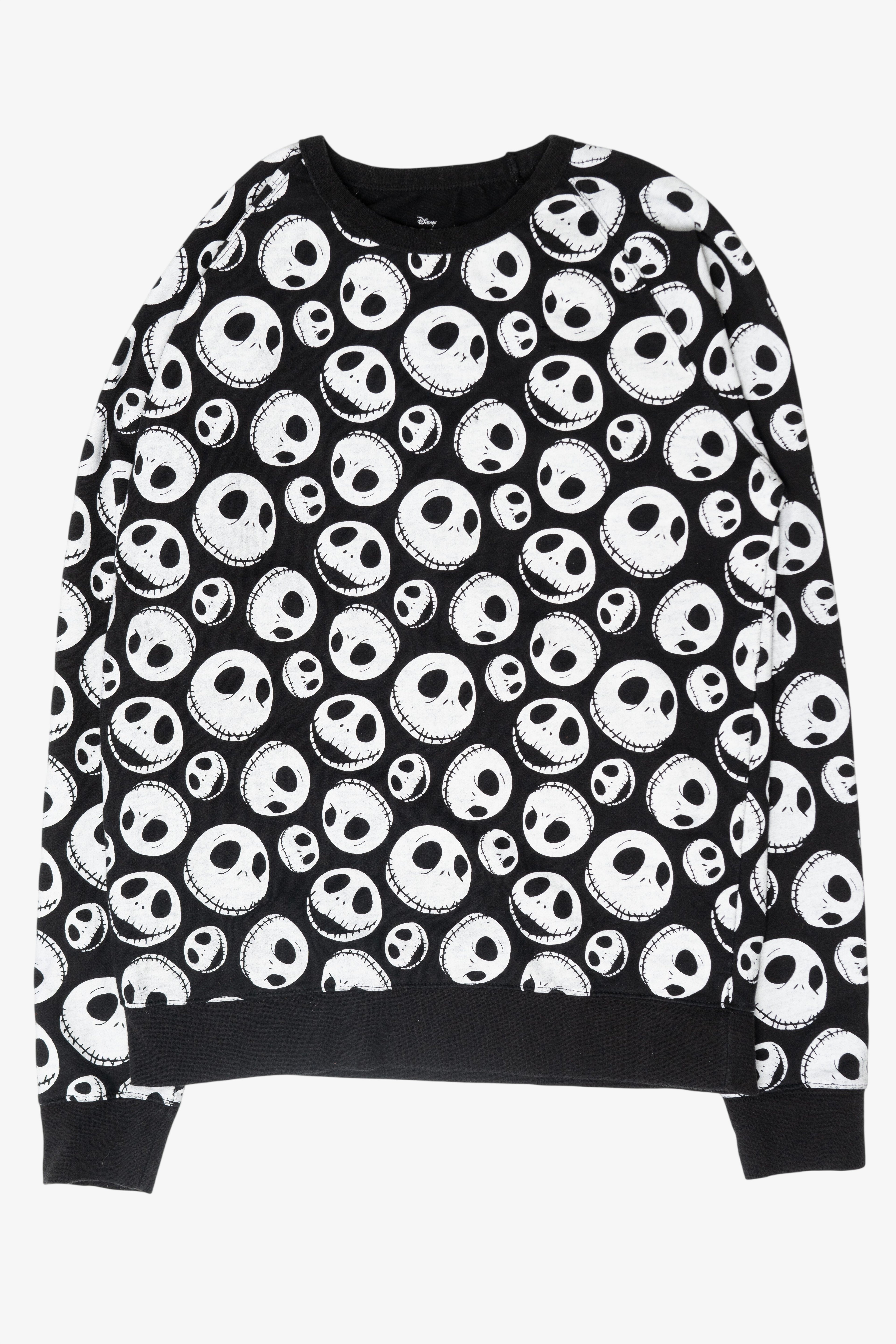 Jack Skellington Face Pattern Halloween Sweatshirt (2010s)