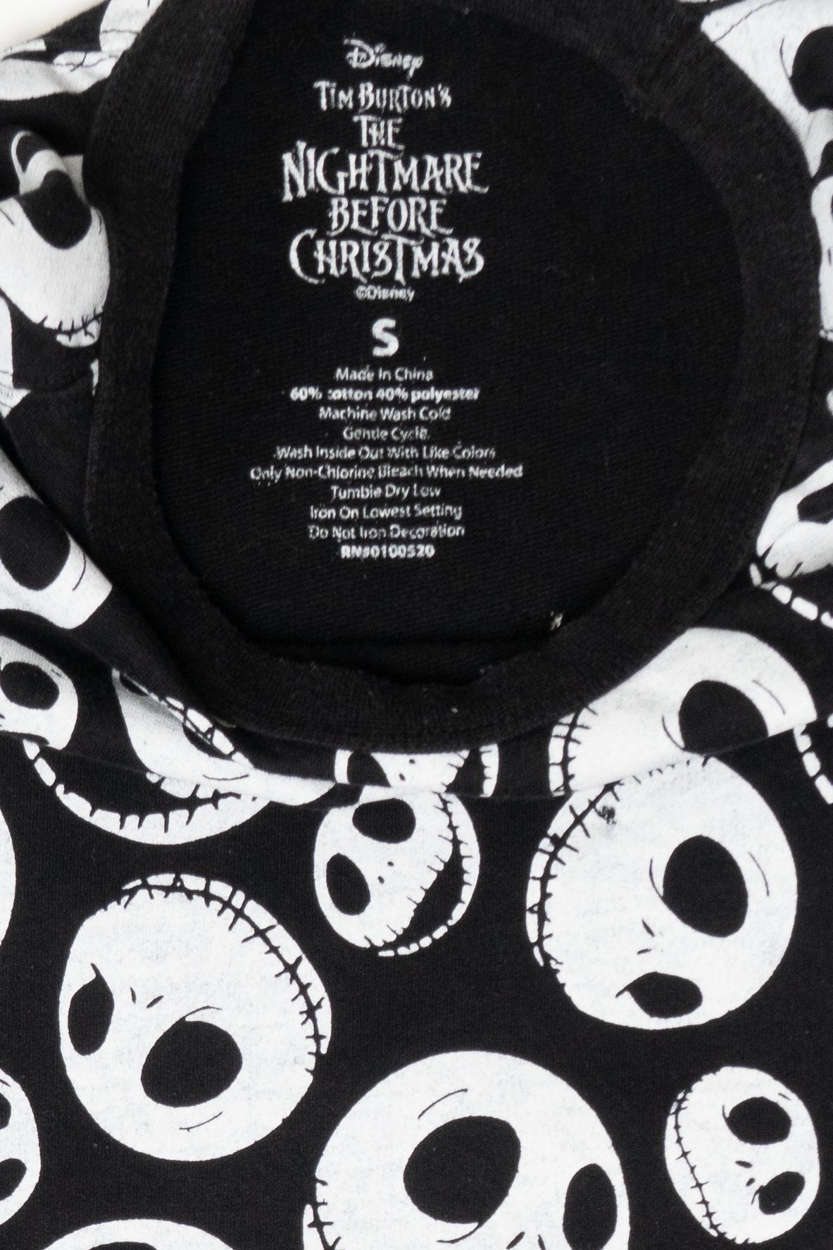 Jack Skellington Face Pattern Halloween Sweatshirt (2010s)