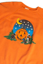 Vintage Jack O' Lantern Cats Halloween Sweatshirt (1990s)