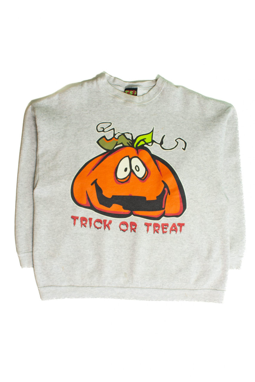 Vintage Crazy Pumpkin Halloween Sweatshirt (1990s)
