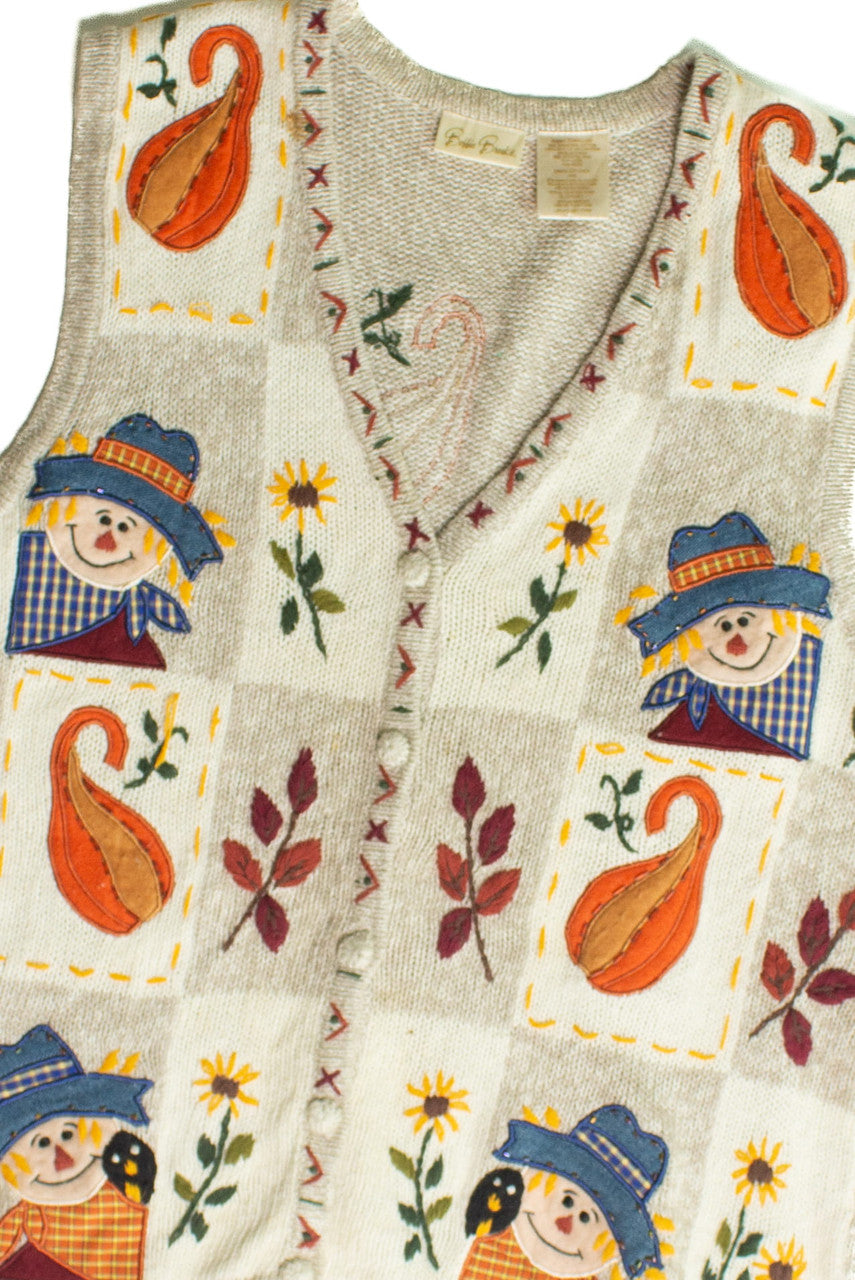 Vintage Gourds Fall Sweater Vest (1990s)