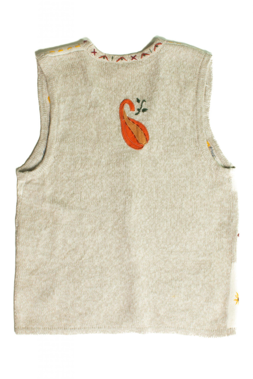 Vintage Gourds Fall Sweater Vest (1990s)