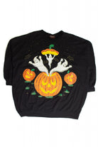 Vintage Pumpkin Ghosts Halloween Sweatshirt (1990s)