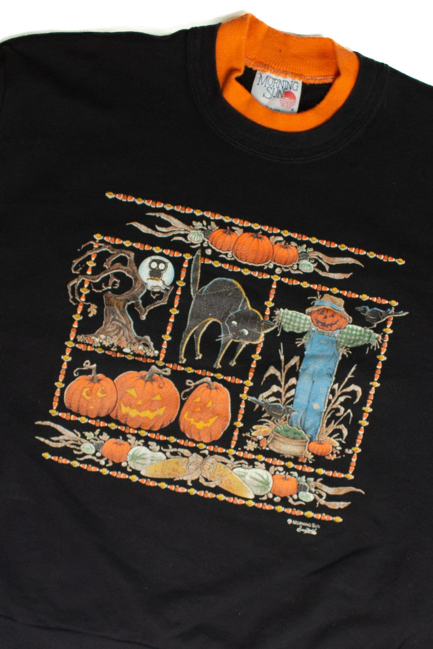 Vintage Autumn Collage Halloween Sweatshirt (1990s)