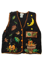 Vintage Moon & Cat Halloween Vest (1990s)