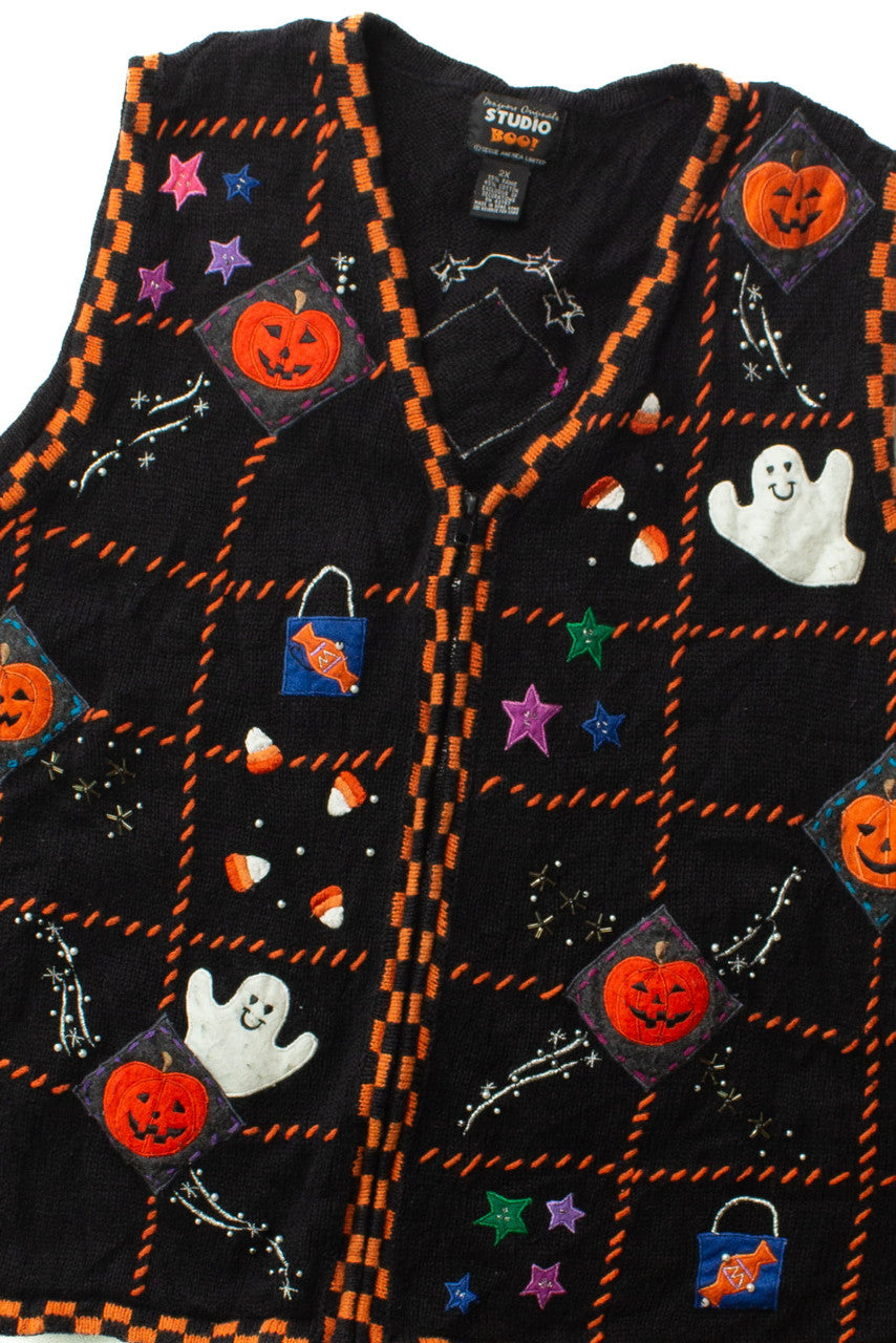 Vintage Squares Halloween Vest (1990s)