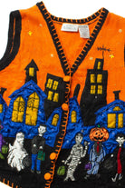 Vintage Orange Trick Or Treat City Halloween Vest (1990s)