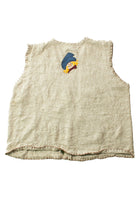 Vintage Beige Pumpkin Patch Halloween Vest (1990s)