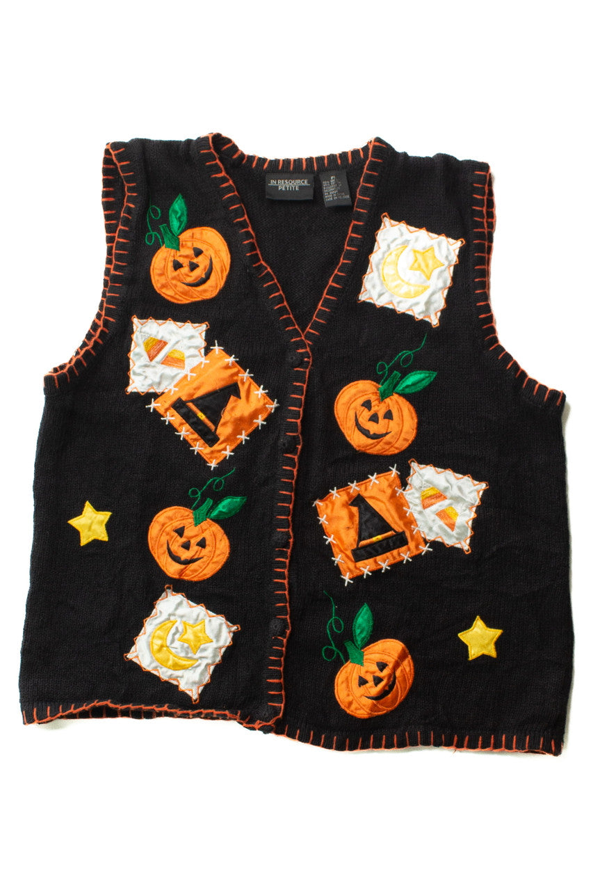 Vintage Witch Patches Halloween Vest (1990s)