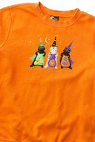 Vintage Embroidered Cats Halloween Sweatshirt (1990s)