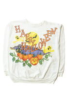 Vintage Hand Painted Happy Halloween Sweatshirt (1990s)