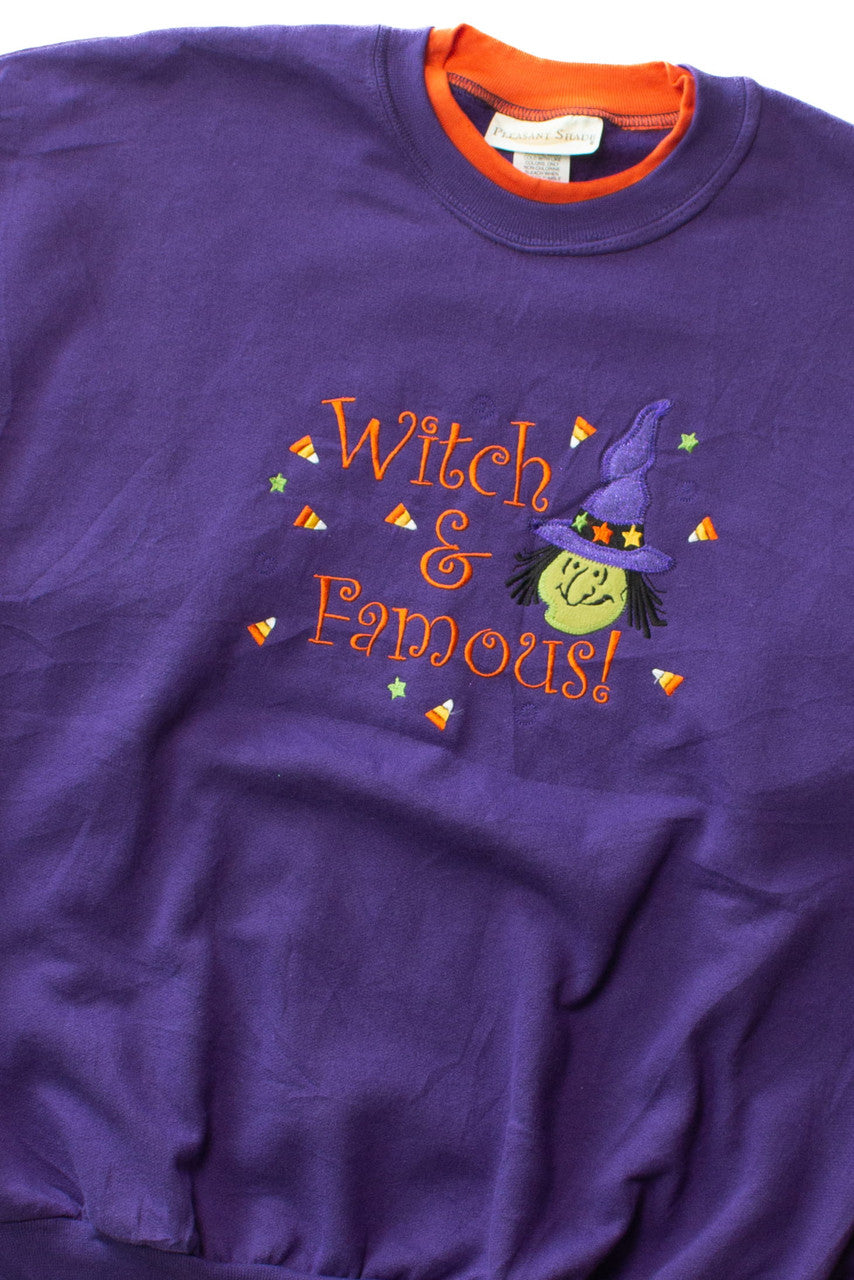 Vintage Witch & Famous Halloween Sweatshirt (1990s)