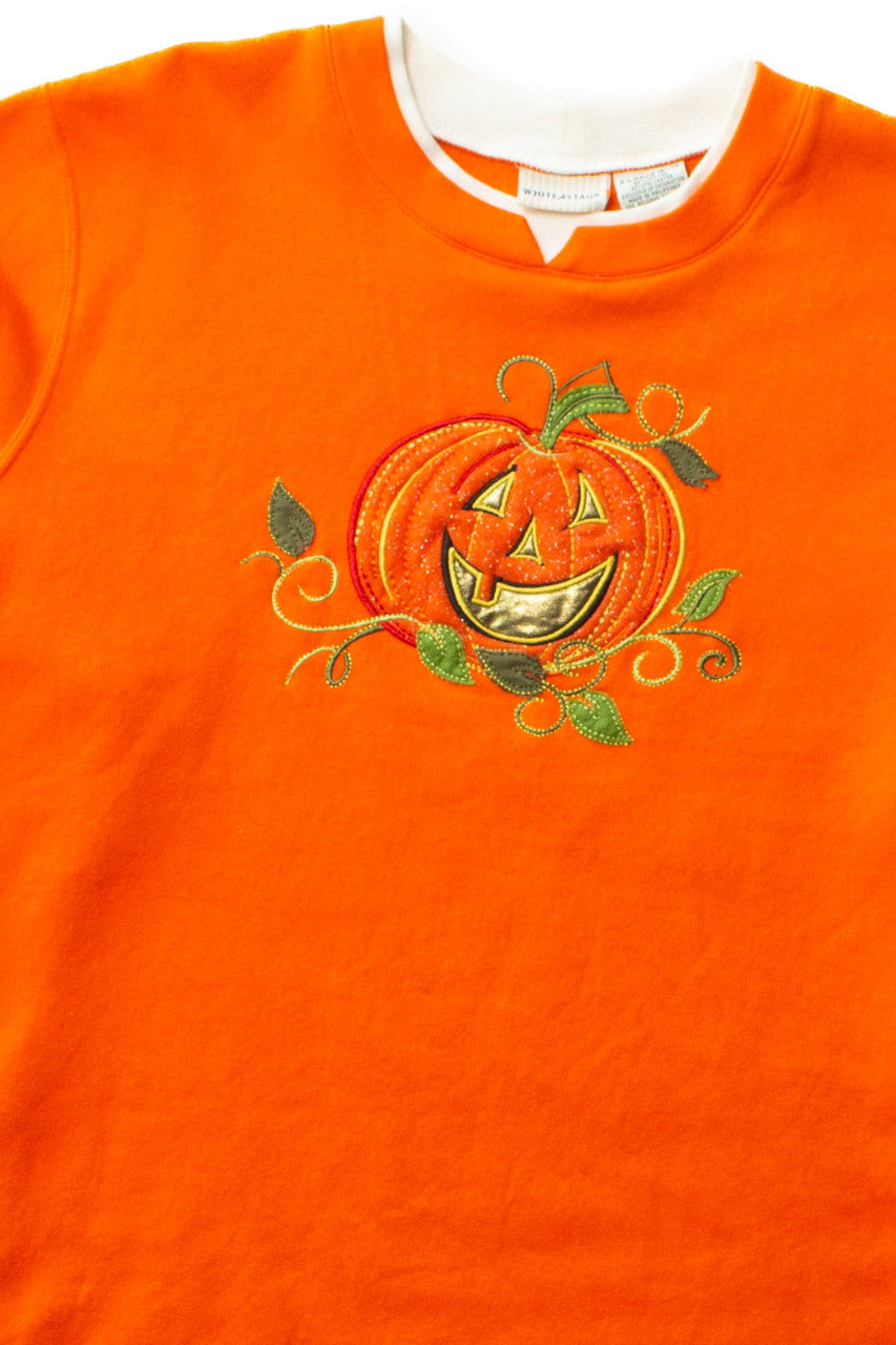 Vintage Jack-o'-Lantern Halloween Sweatshirt (1990s) 573