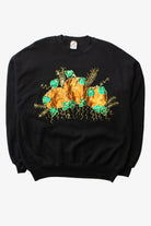 Vintage Foil Pumpkins Halloween Sweatshirt (1990s)