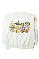 Vintage Costumed Cats Halloween Sweatshirt (1990s)