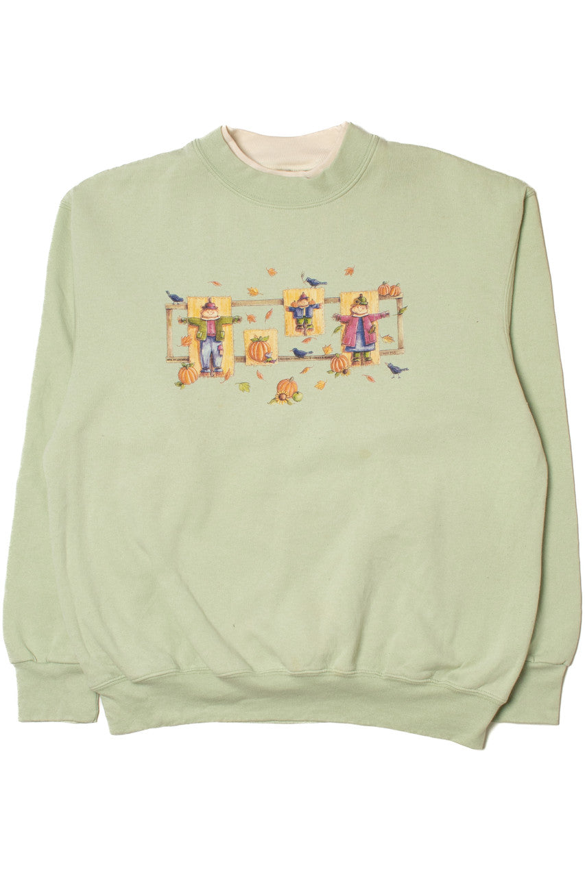 Vintage Scarecrow Halloween Sweatshirt