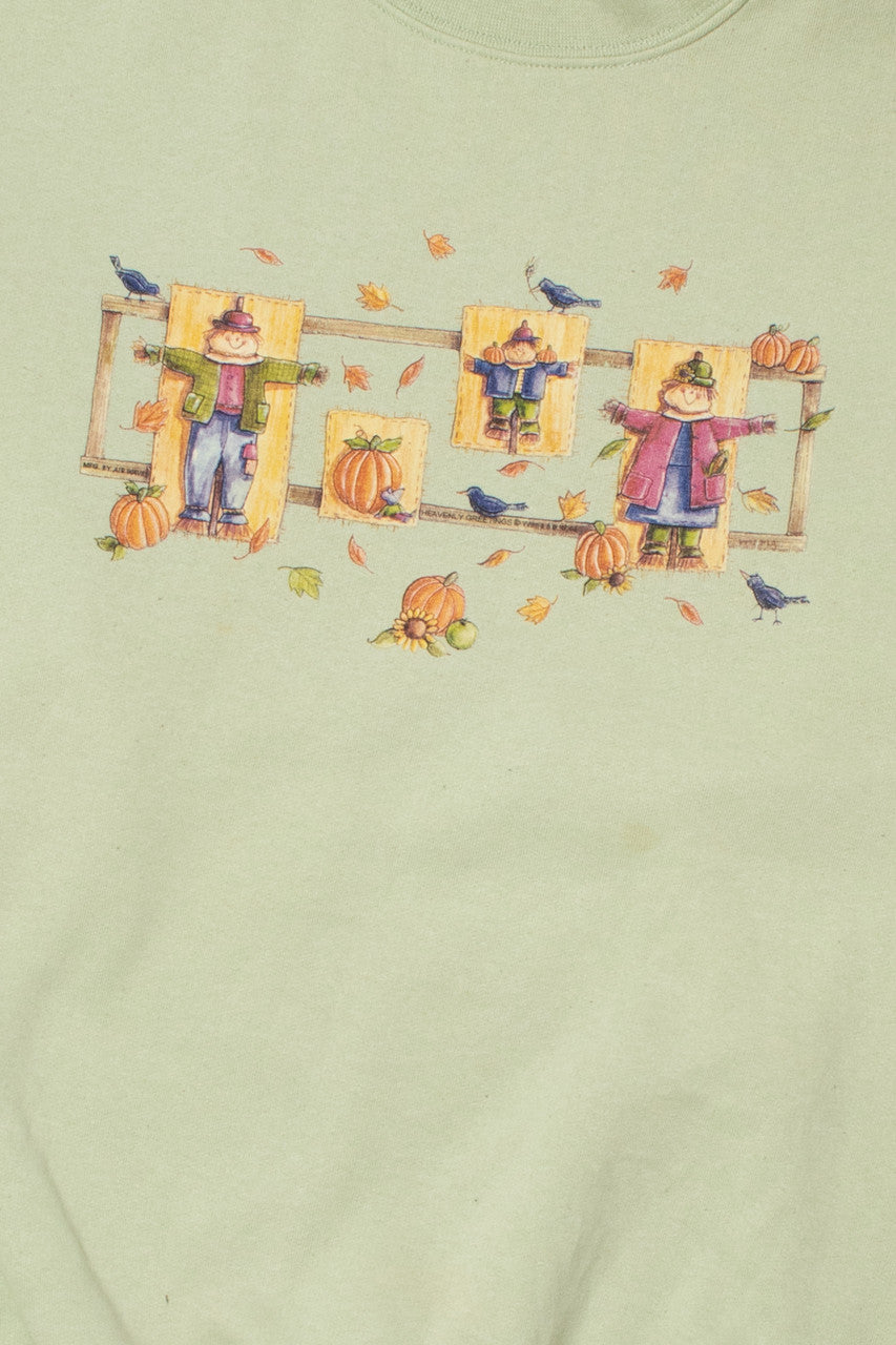 Vintage Scarecrow Halloween Sweatshirt