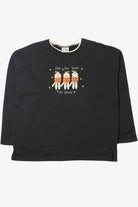 Vintage Sock Monkeys "Hear Speak See No Ghost" Halloween Sweatshirt