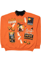 Vintage Hand Painted "Happy Halloween" Spooky Halloween Sweater