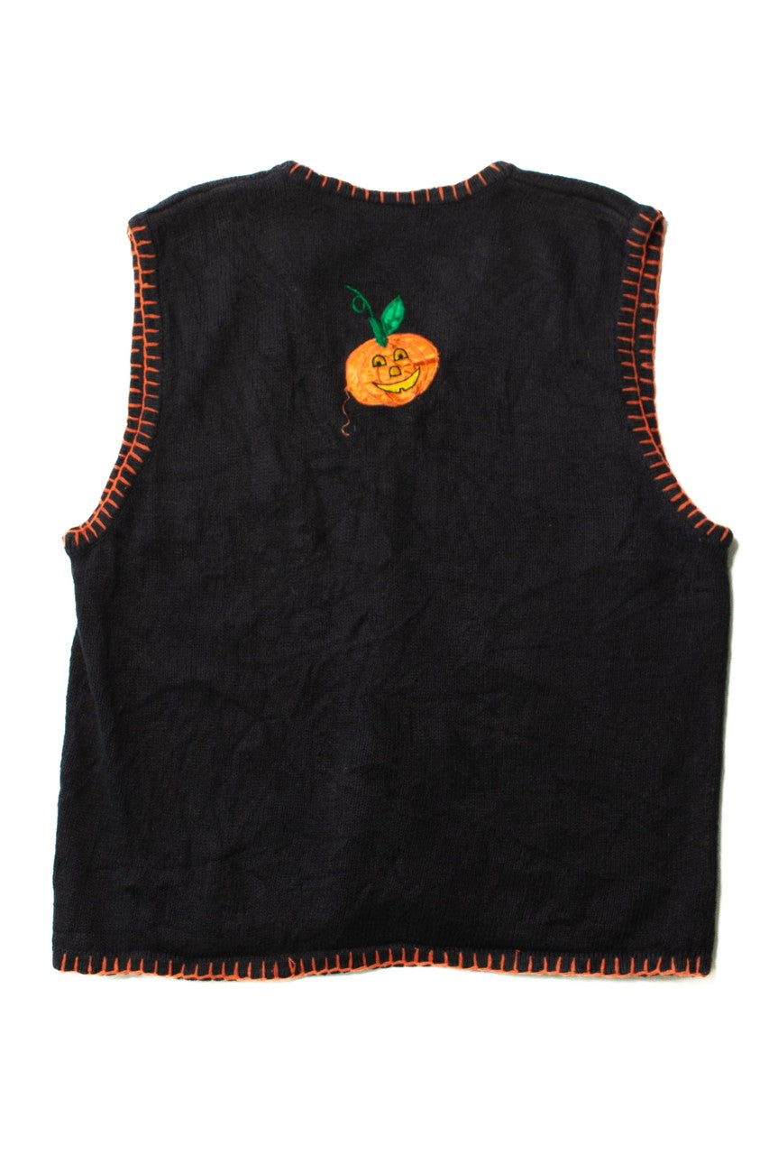 Vintage Trick Or Treat Patches Halloween Vest (1990s)