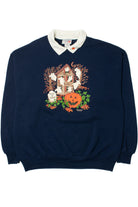 Vintage "Trick Or Treat" Haunted House Halloween Sweater