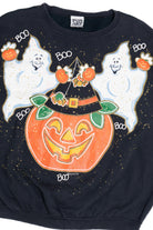 Vintage "Boo!" Ghosts and Jack-O'-Lantern Halloween Sweater