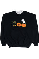 Vintage "Boo" Pumpkin & Ghost Applique Halloween Sweater