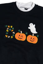 Vintage "Boo" Pumpkin & Ghost Applique Halloween Sweater