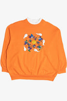 Vintage Ghosts & Witches Embroidered Applique Halloween Sweater 637