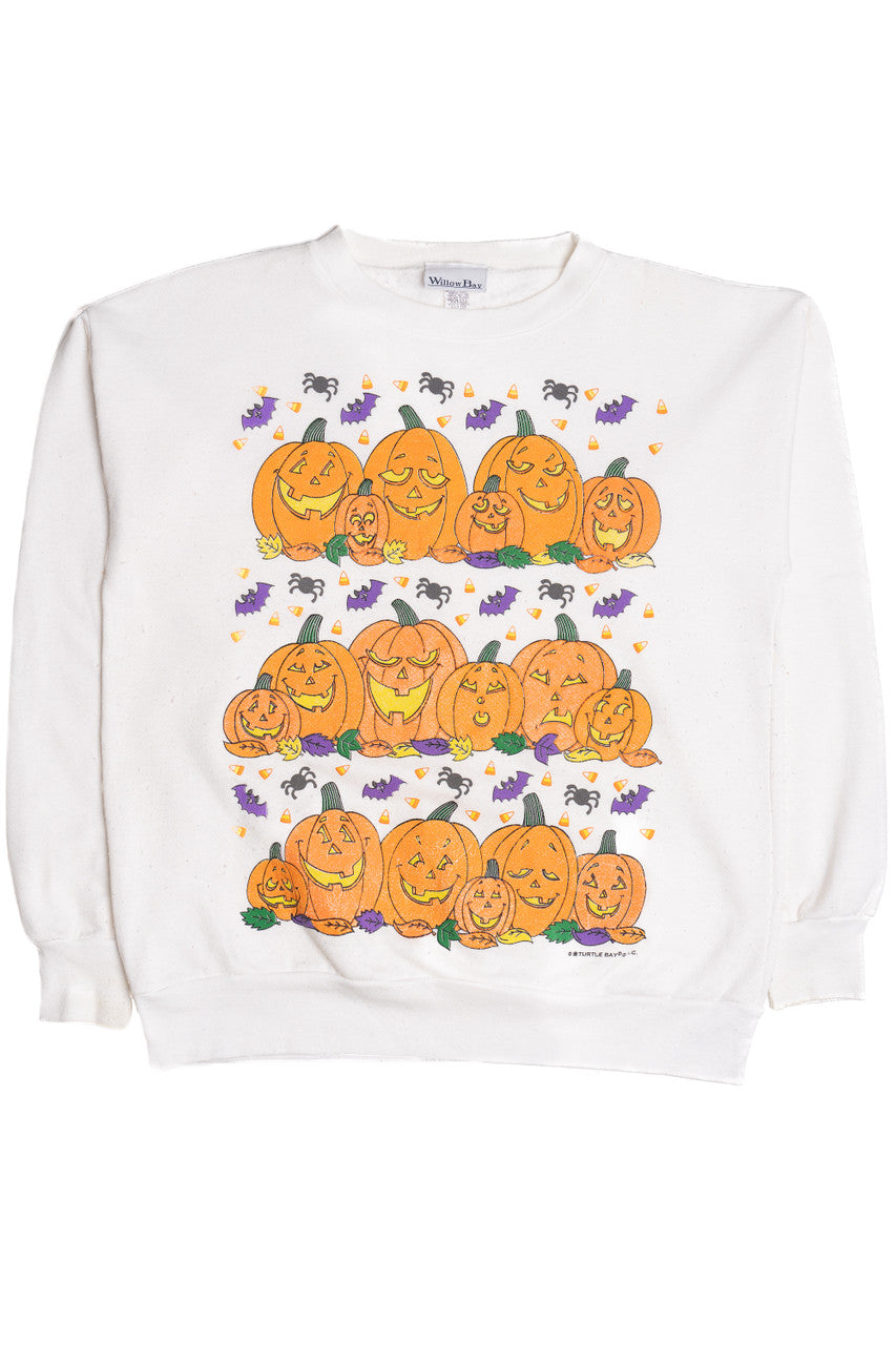 Vintage Jack-O-Lanterns & Bats Halloween Sweater