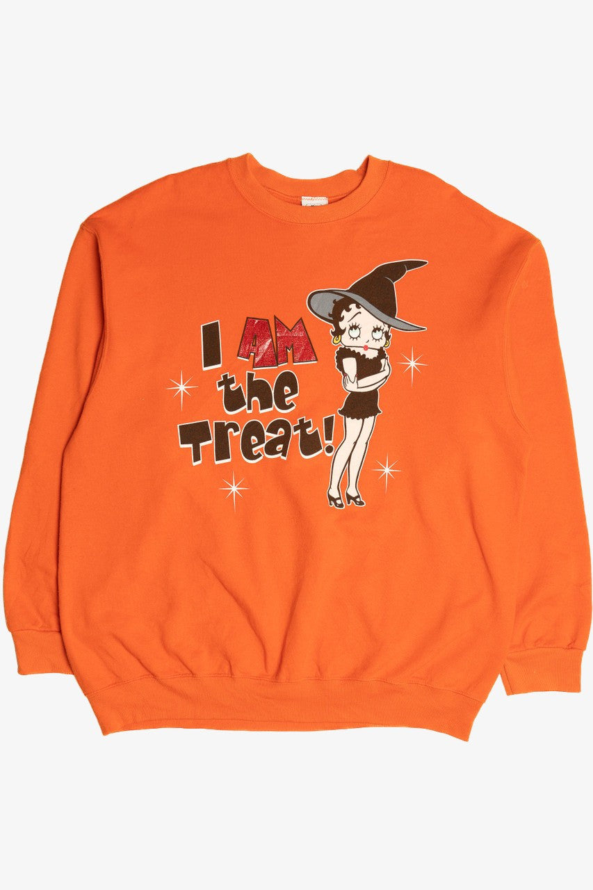 Vintage 2003 Betty Boop "I Am The Treat!" Freeze Halloween Sweater